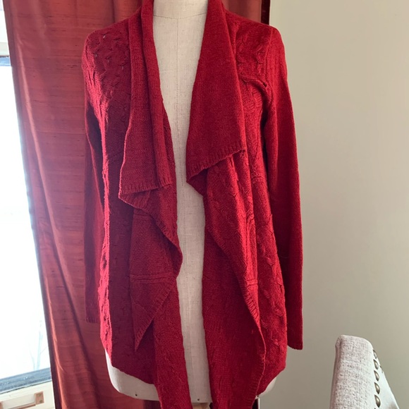 Coldwater Creek Rich Red Cardigan - Picture 3 of 6
